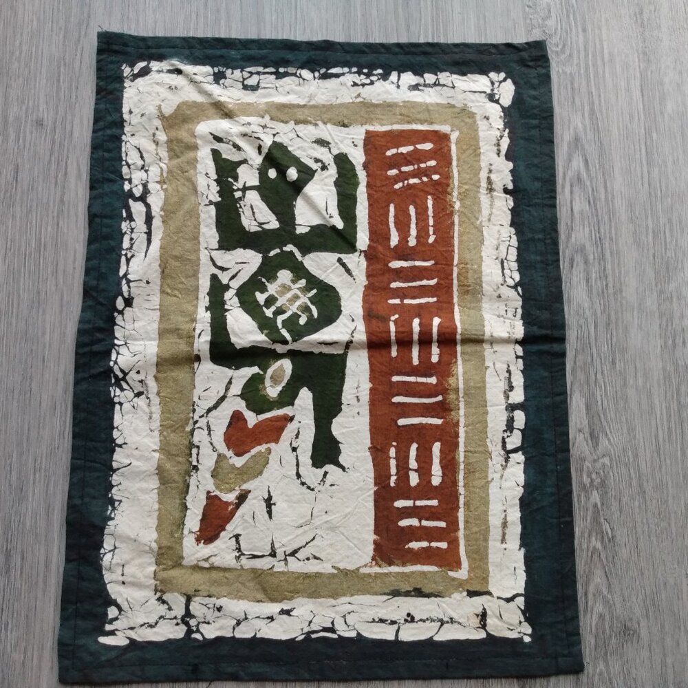 Vintage Lizard Placemat Boho Doily Table Mat Chameleon Gecko Ethnic Design